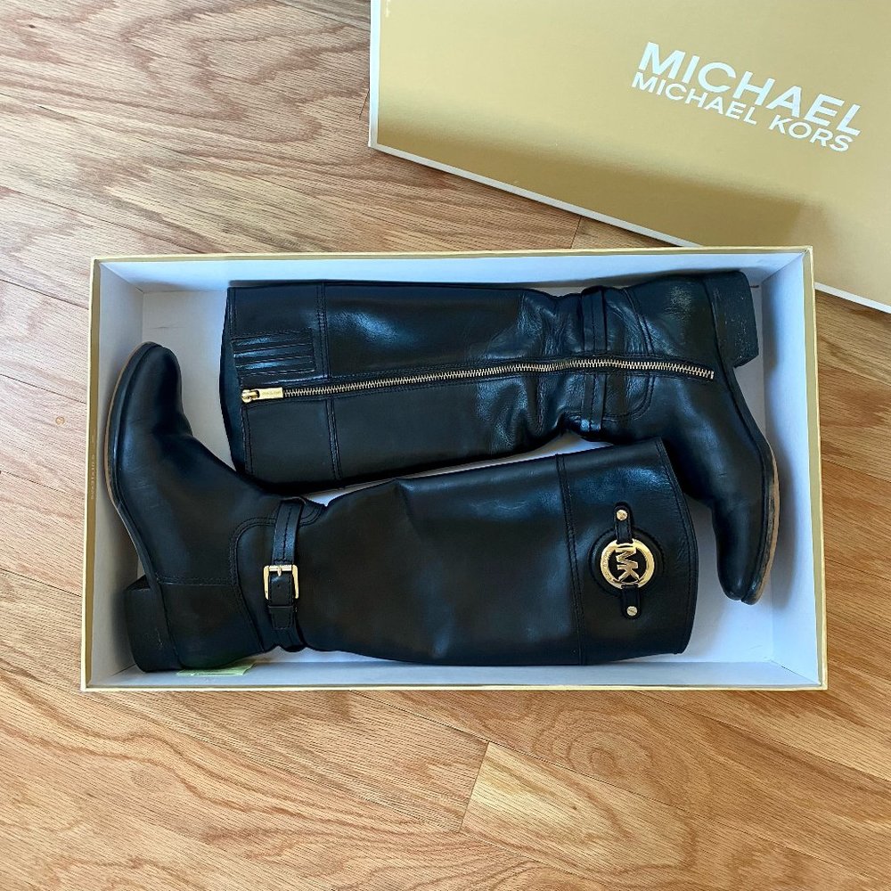 Michael Kors Leather Riding Boots